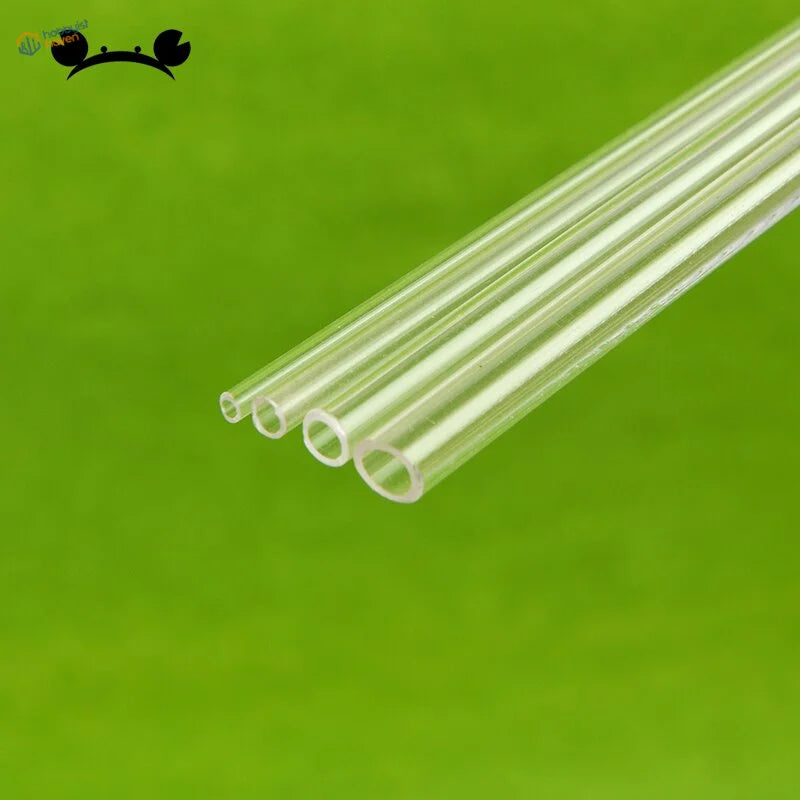 10pcs 2-6mm transparent plexiglass tubes with clear glass-like openings