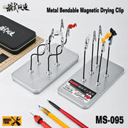 10pcs bendable magnetic clips set with silver stand and black arms