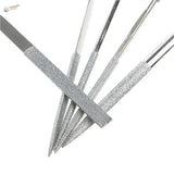 10pcs diamond files set with 5 silver metal tools and abrasive tips