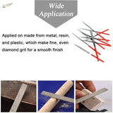 10pcs diamond files set with red handles and fine diamond grit