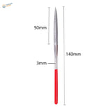 140mm diamond file with red handle in 10pcs diamond files set