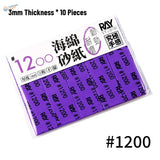 Purple #1200 grit 3mm sanding sponges for scale modeling in clear sleeve