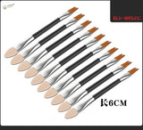 10pcs set of double-headed weathering brushes with beige and orange tips