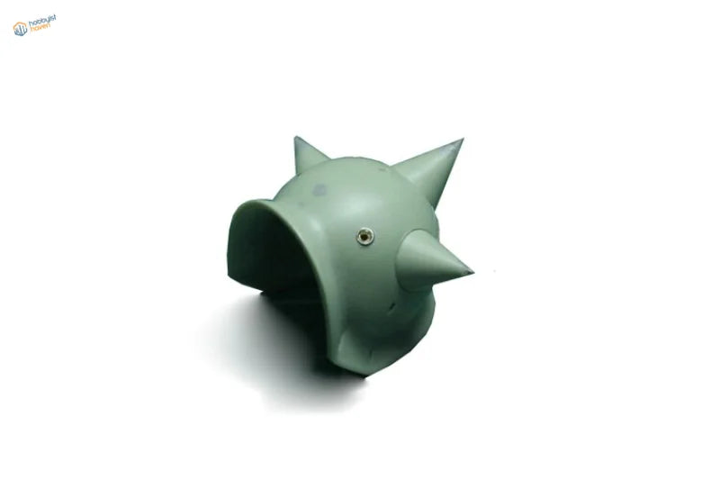 Matte sage green metal air vents for Gunpla, 10pcs spike helmet design