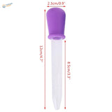 10pcs silicone droppers with purple silicone-tipped glass dropper