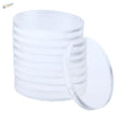 Stack of transparent acrylic bases, 45mm round for miniatures