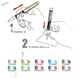 Black and gold fine tip acrylic pen from 11 metallic colors acrylic pens set