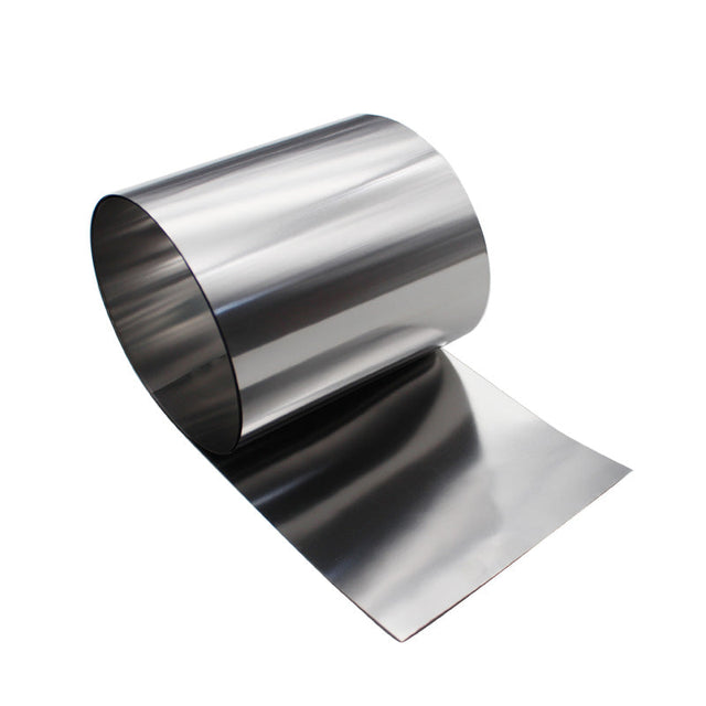 Sleek polished stainless steel foil sheet, 0.01-0.5mm reflective silver finish