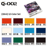 Q-002 18ml 12-color acrylic paints set for Gundam scale modeling