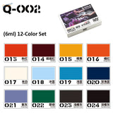 Q-002 12-color acrylic paints set for Gundam scale modeling in white box