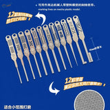 12 pcs precision files with carving guide for mecha models