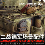 Weathered 1/35 WWII German jerry cans on tank model