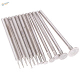 12pcs diamond burrs silver grinding tips for electric grinder