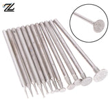 12pcs diamond burrs silver precision engraving tips for electric grinder