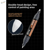12pcs double-headed black marker with fine tip for small details, broad for large surfaces