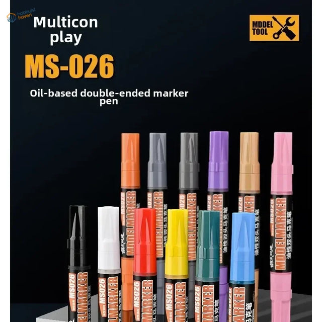 12pcs double-headed oil-based markers Multicon play ms-026 vibrant colors