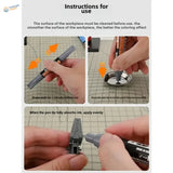 12pcs double-headed gray marker pen for precise small details on plastic models
