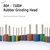 A set of 12pcs colorful elastic rubber abrasive bits with aluminum oxide for scale modeling and fine grinding