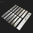 13-in-1 carving template for Gundam models with 10 precision panel line stencils