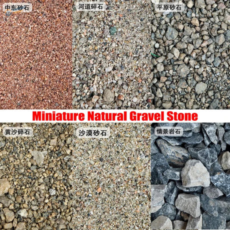 140ml ballast gravel with miniature natural stones in 6 colors