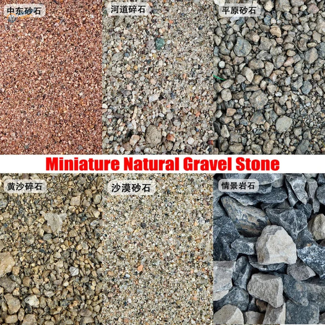 140ml ballast gravel with miniature natural stones in 6 colors
