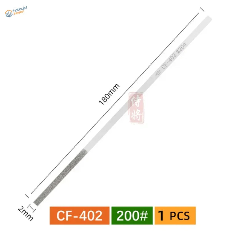 CF402 tapered metal file, 200 grit, for scale modeling