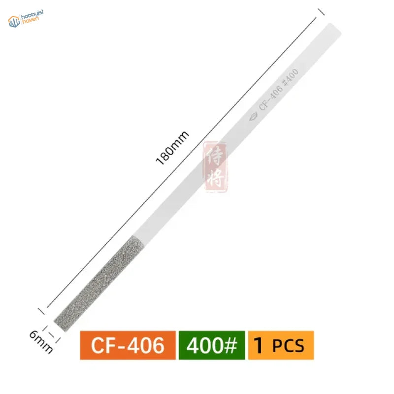 CF406 tapered metal file, 400 grit, for scale modeling