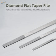 Set of tapered metal files for scale modeling, three diamond-section tapers