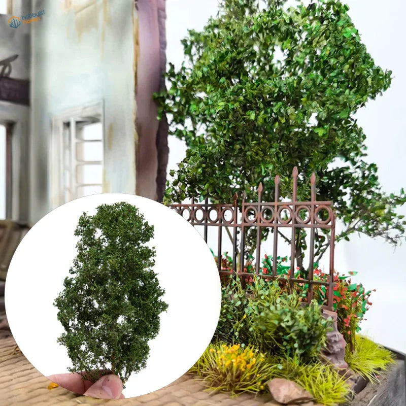 15cm dense tree with miniature green textured foliage for scale modeling tools