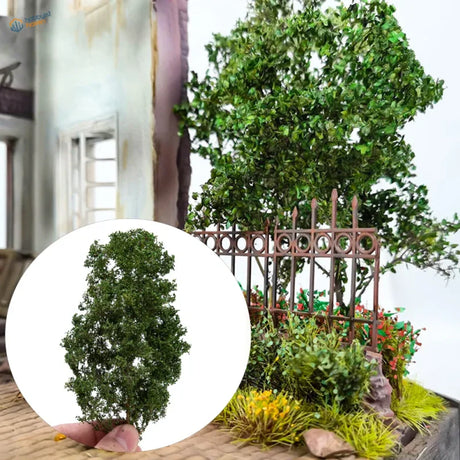 15cm dense tree with miniature green textured foliage for scale modeling tools
