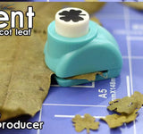 15mm tree leaf maker with turquoise punch and shamrock design