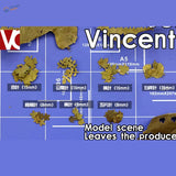 15mm Tree Leaf Maker with Vincent gold plastic leaves