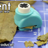 15mm tree leaf maker punching golden-brown leaves from paper