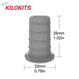 Gray Kilokits silicone hose adapter for 1/35 plastic traffic cones