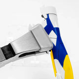 Blue and yellow Rubber-Sheathed Clamping Pliers with Gundam-style arm, soft rubber sheaths