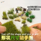 16mm static grass tufts: green fibrous model grass for 1:64 dioramas