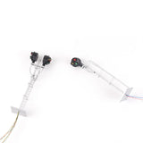 Two HO scale searchlight block signals with pre-wired leads
