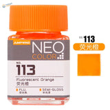 Vibrant fluorescent orange lacquer paint in 18ml glass jar, Jumpwind Neo Color No