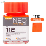 Vibrant fluorescent red lacquer paint in 18ml glass bottle, Jumpwind Neo Color No
