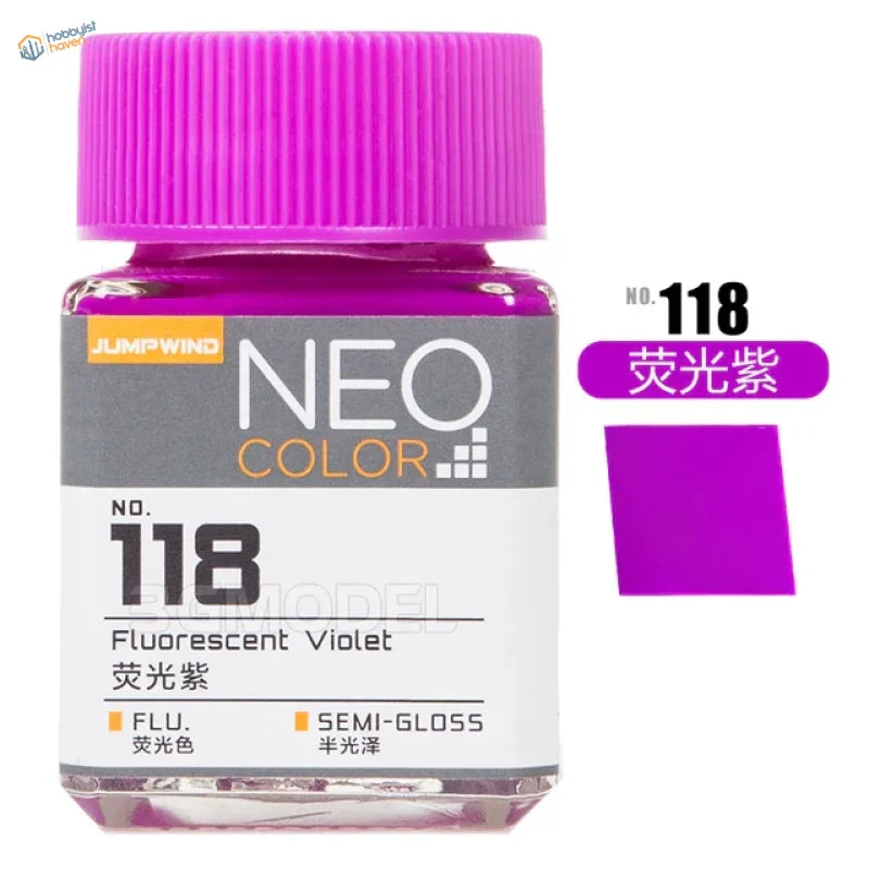 Vibrant neo color fluorescent lacquer paint bottle, 18ml oil-based Jumpwind