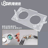 UStar professional brush set clear acrylic holder with clips
