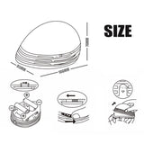 Compact mini desktop vacuum cleaner with oval LED flashlight and buttons