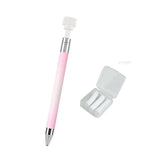 Pink sticky clay pen for tiny parts with silver accents and white eraser