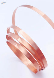Polished pure T2 copper strip bangle bracelet for scale modeling