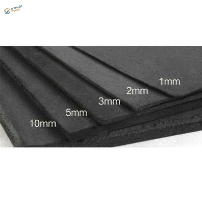 Black EVA foam sheets 1mm to 10mm thick for hot wire cutting