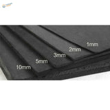 Black EVA foam sheets 1mm to 10mm thick for hot wire cutting