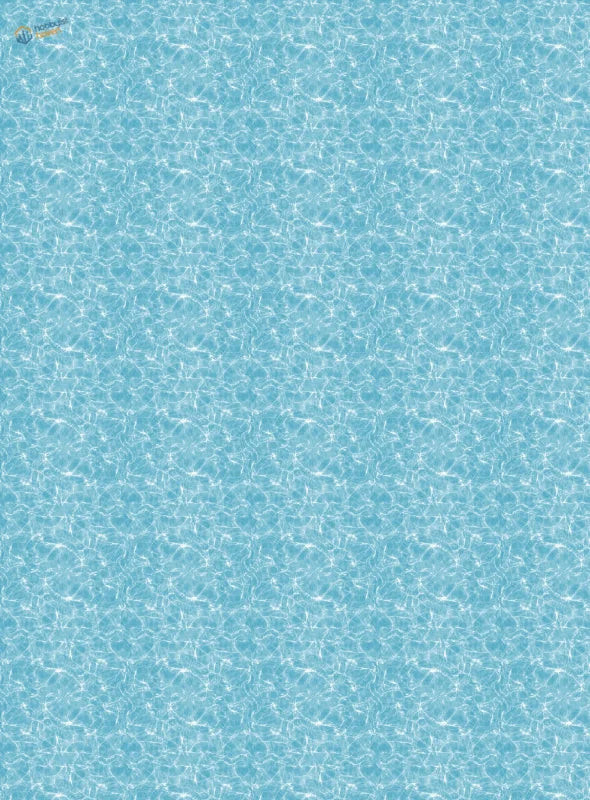Clear blue water surface pattern sticker with ripples and sunlight reflections