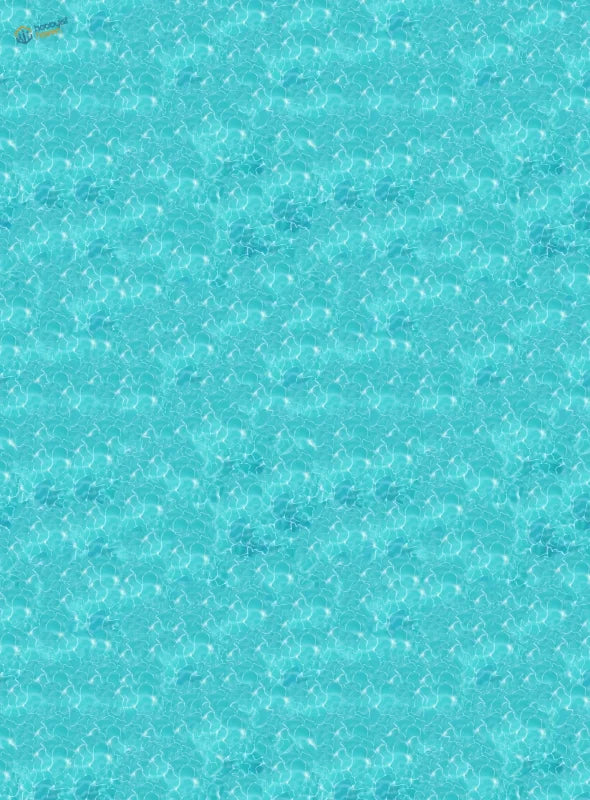 Clear turquoise water surface pattern sticker with ripples