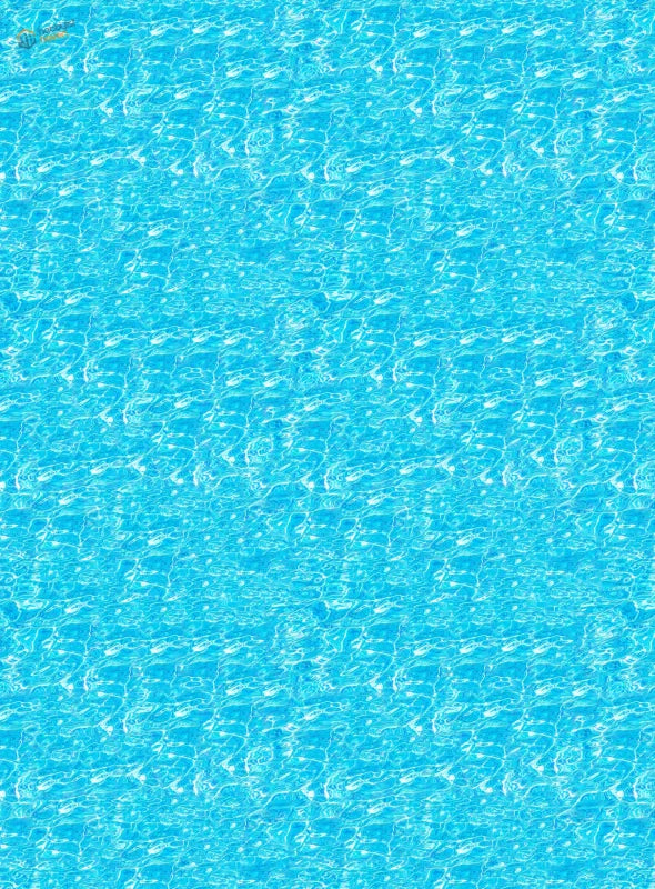 Clear blue water surface pattern with gentle ripples on 1pc sticker
