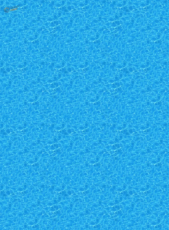 Clear blue water surface pattern sticker with ripples and sunlight reflections